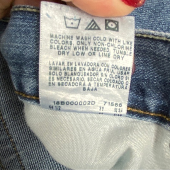 Lee Relaxed Fit Straight Leg Denim Jeans Men's 42 x 32 Medium Blue Frayed Hem - Picture 9 of 9